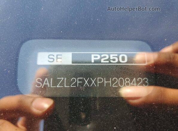SALZL2FXXPH208423 2023 LAND ROVER RANGE Black Вид наклейки з VIN-кодом