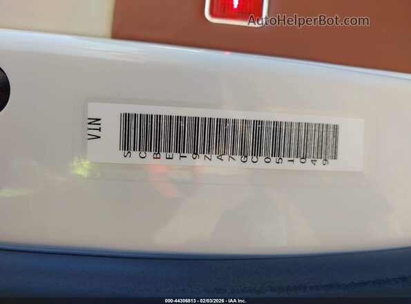 SCBET9ZA7GC051049 2016 BENTLEY OTHER White Вид підкапотного простору