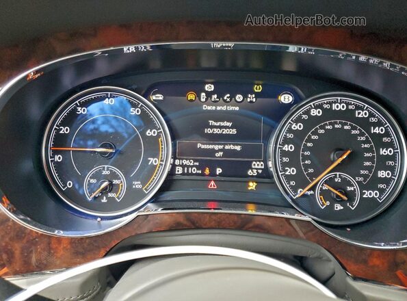 SJAAC2ZV7HC013149 2017 BENTLEY BENTAYGA Черный Вид щитка приборов