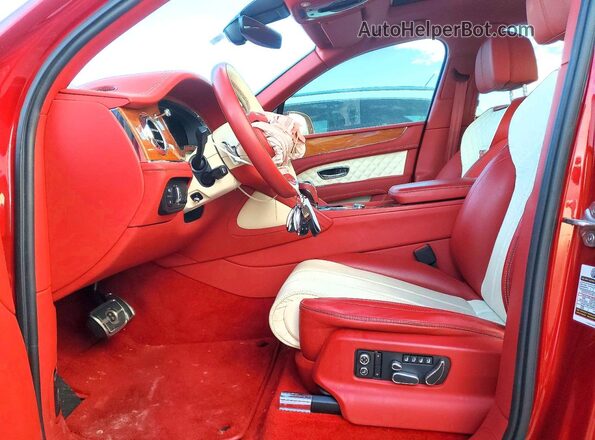 SJAAM2ZV9MC036066 2021 BENTLEY BENTAYGA Burgundy Widok wnętrza z przodu