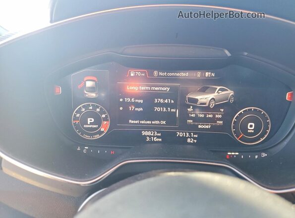 TRUC1AFV5J1014447 2018 AUDI TT Gray Instrument cluster view