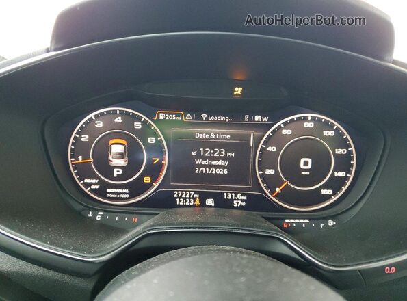 TRUC5AFV7G1029187 2016 AUDI TT White Widok zestawu wskaźników