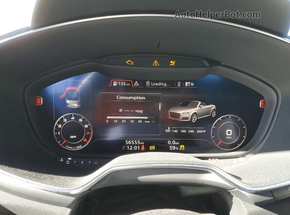TRUTECFV1L1002136 2020 AUDI TT White ხელსაწყოთა პანელის ხედი
