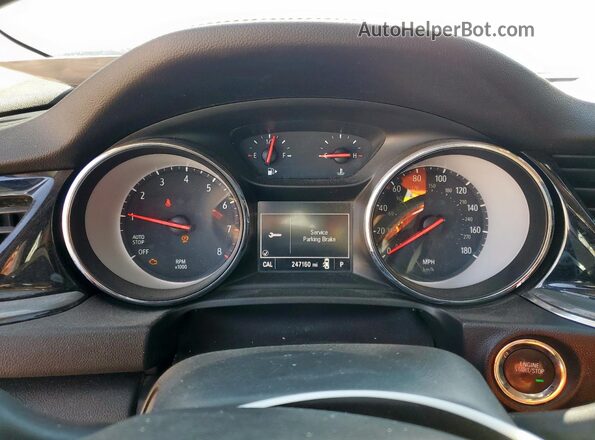 W04GL6SX9J1124034 2018 BUICK REGAL Silver Widok zestawu wskaźników