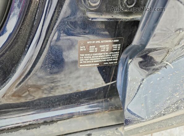 W04GV8SX9K1014446 2019 BUICK REGAL Blue ძრავის განყოფილების ხედი