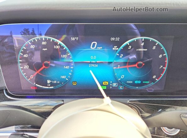 W1K1J5JB5NF186465 2022 MERCEDES-BENZ E White ხელსაწყოთა პანელის ხედი