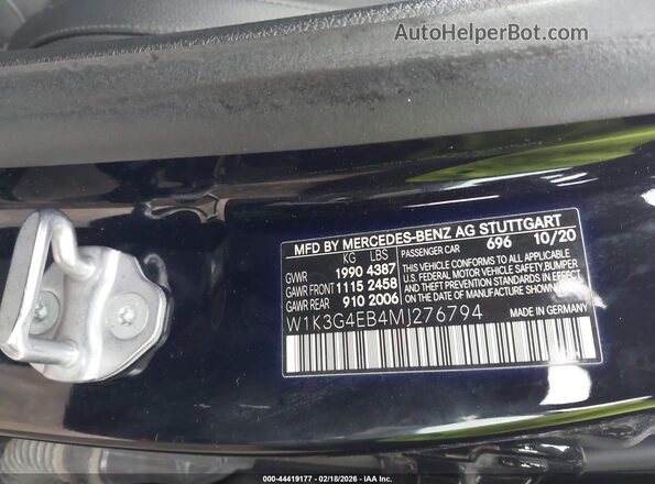 W1K3G4EB4MJ276794 2021 MERCEDES-BENZ A 220 Black Vista del compartimento del motor