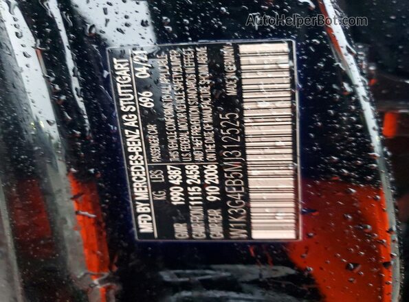 W1K3G4EB5MJ312525 2021 MERCEDES-BENZ A Black Вид наклейки з VIN-кодом