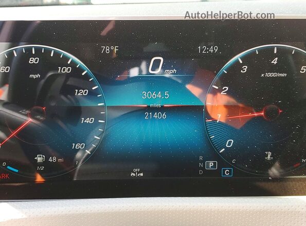 W1K3G4EB7LJ217723 2020 MERCEDES-BENZ A White ხელსაწყოთა პანელის ხედი