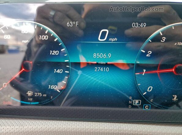 W1K3G4FB0NJ352902 2022 MERCEDES-BENZ A Black Սարքավորումների վահանակի տեսք