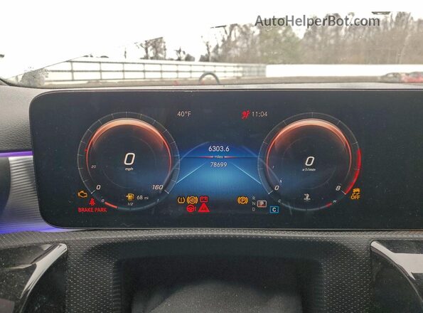 W1K3G4FB8MJ269359 2021 MERCEDES-BENZ A White Սարքավորումների վահանակի տեսք