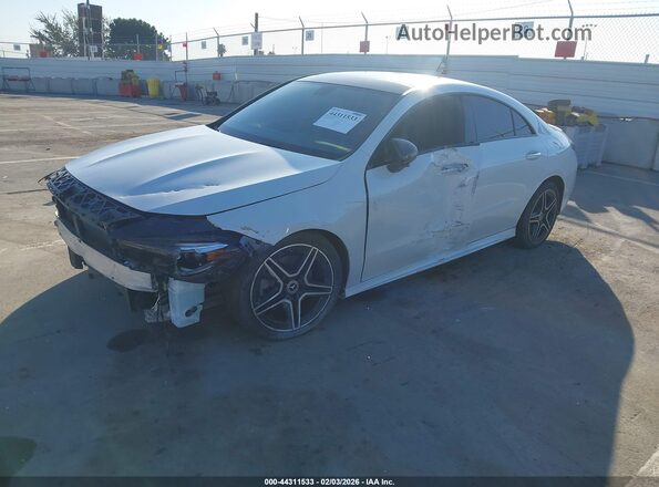 W1K5J4HB0PN410011 2023 MERCEDES-BENZ CLA-CLASS White Առջևի ձախ երեք քառորդ տեսարան