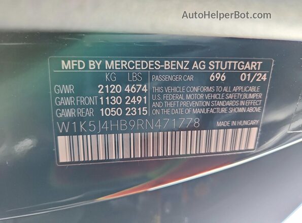 W1K5J4HB9RN471778 2024 MERCEDES-BENZ CLA-CLASS Black 