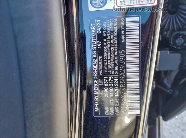 W1K6X7KB5RA293985 2024 MERCEDES-BENZ S Black Vista del compartimento del motor