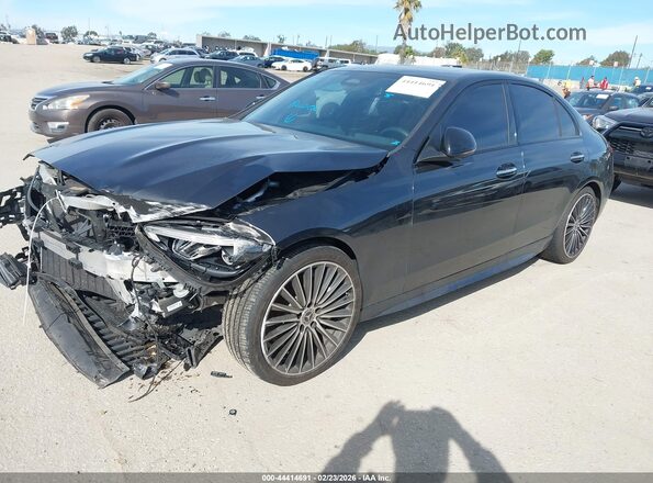 W1KAF4GB8PR089636 2023 MERCEDES-BENZ C-CLASS Black წინა მარცხენა ხედი სამი მეოთხედიდან