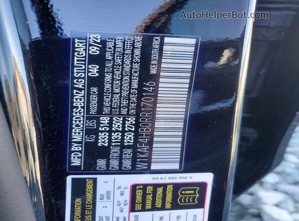 W1KAF4HB0RR170146 2024 MERCEDES-BENZ C Black 