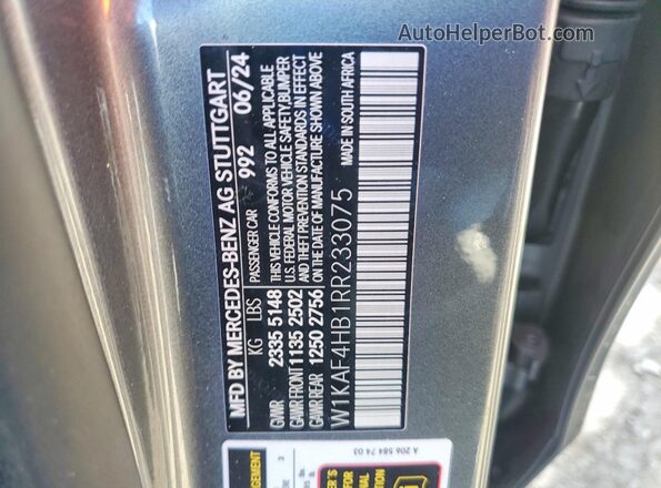 W1KAF4HB1RR233075 2024 MERCEDES-BENZ C Gray Engine compartment view