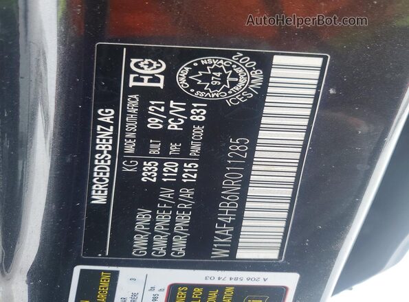 W1KAF4HB6NR011285 2022 MERCEDES-BENZ C Gray Շարժիչի բաժամունքի տեսք
