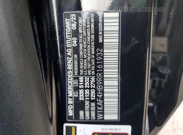 W1KAF4HB9RR161932 2024 MERCEDES-BENZ C Black Vista del compartimento del motor