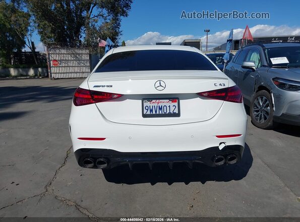 W1KAF8HB6TR309520 2026 MERCEDES-BENZ AMG C 43 White 