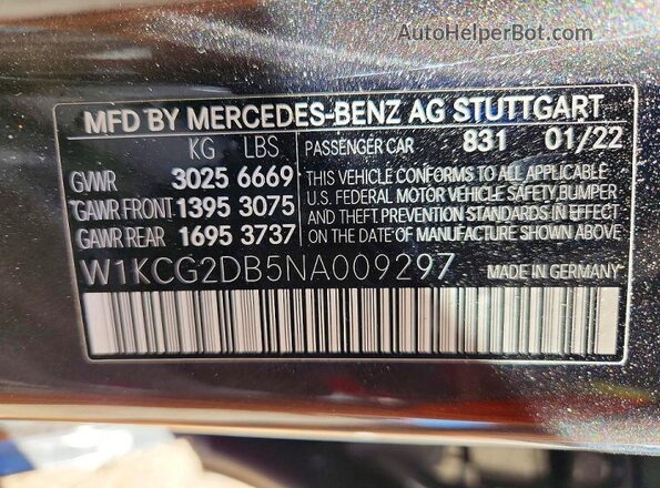 W1KCG2DB5NA009297 2022 MERCEDES-BENZ EQS Gray Engine compartment view