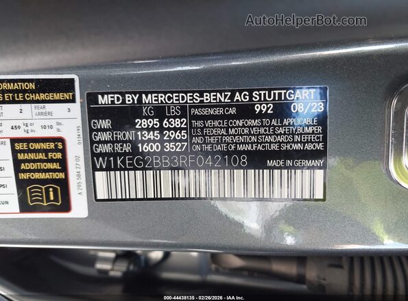 W1KEG2BB3RF042108 2024 MERCEDES-BENZ EQE 350+ Gray Вид підкапотного простору