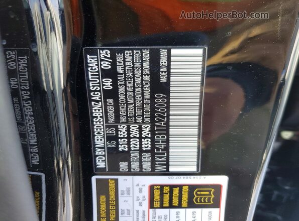 W1KLF4HB1TA226089 2026 MERCEDES-BENZ E Black Engine compartment view