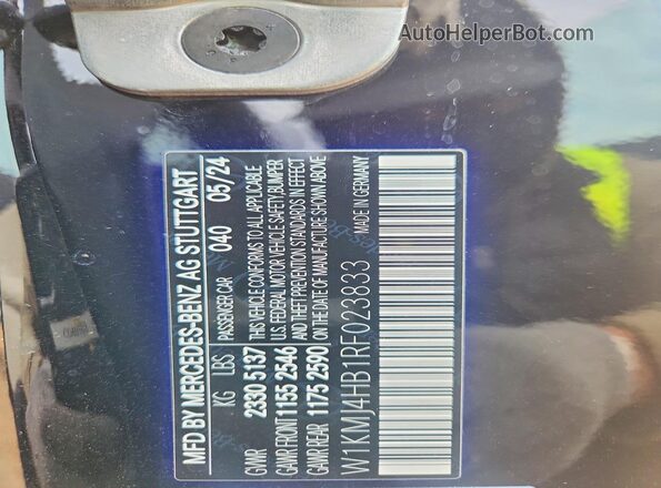 W1KMJ4HB1RF023833 2024 MERCEDES-BENZ CLE Black Engine compartment view