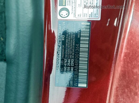 W1KRJ8AB4RF001364 2024 MERCEDES-BENZ AMG Red Widok komory silnika