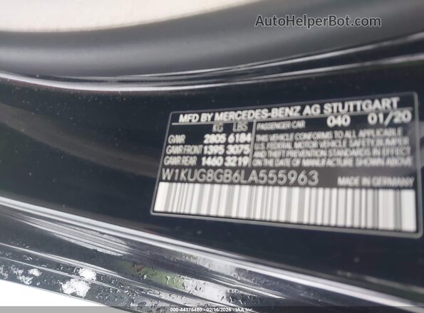 W1KUG8GB6LA555963 2020 MERCEDES-BENZ S-CLASS Black Engine compartment view