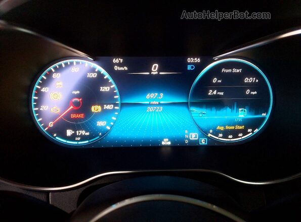 W1KWF8DB4MR649844 2021 MERCEDES-BENZ C Gray ხელსაწყოთა პანელის ხედი