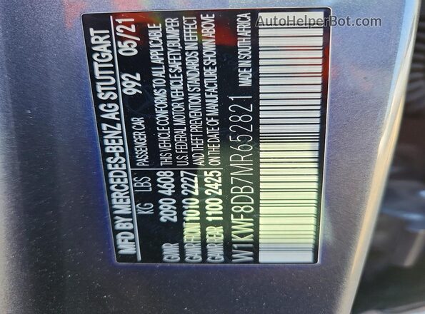 W1KWF8DB7MR652821 2021 MERCEDES-BENZ C Gray 
