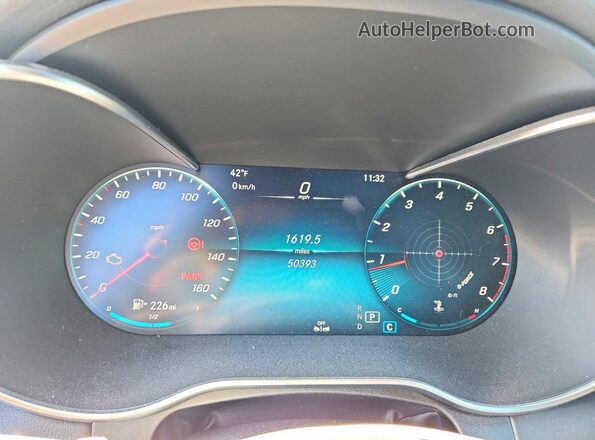 W1KWF8EB6MR628623 2021 MERCEDES-BENZ C White Вид щитка приладів