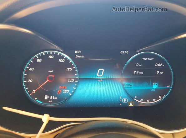 W1KWK8DB7MG101540 2021 MERCEDES-BENZ C White Սարքավորումների վահանակի տեսք