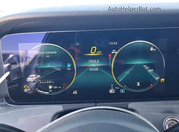 W1KZF8DB1MA935078 2021 MERCEDES-BENZ E White Вид щитка приладів