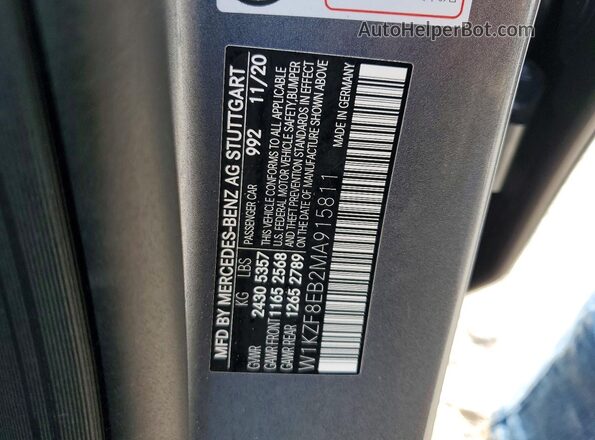 W1KZF8EB2MA915811 2021 MERCEDES-BENZ E Gray VIN sticker view