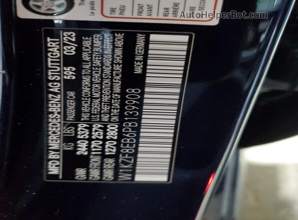 W1KZF8EB6PB139908 2023 MERCEDES-BENZ E Blue Engine compartment view