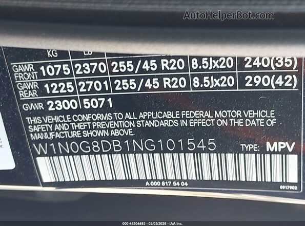 W1N0G8DB1NG101545 2022 MERCEDES-BENZ GLC 300 Black 