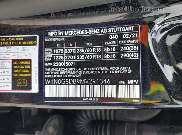 W1N0G8DB9MV291346 2021 MERCEDES-BENZ GLC-CLASS Black 