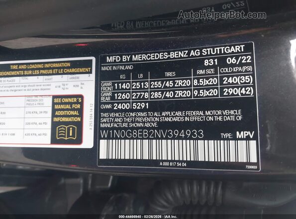 W1N0G8EB2NV394933 2022 MERCEDES-BENZ GLC 300 Gray 