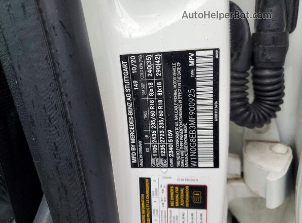 W1N0G8EB3MF900925 2021 MERCEDES-BENZ GLC-CLASS White სალონის 360-გრადუსიანი ხედი