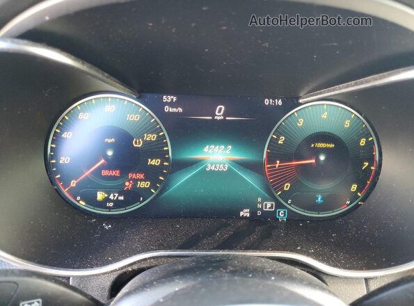 W1N0G8EBXMF875523 2021 MERCEDES-BENZ GLC-CLASS Red Vista del cuadro de instrumentos