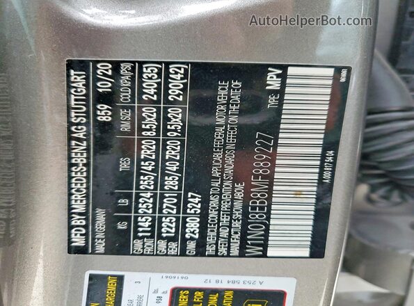 W1N0J8EB8MF889227 2021 MERCEDES-BENZ GLC-CLASS Tan 