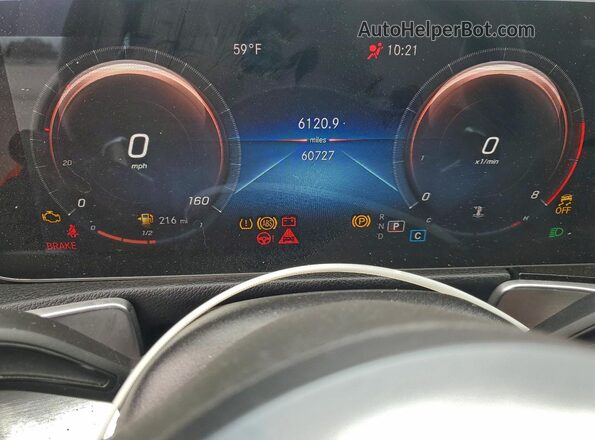 W1N4M4GB5MW102247 2021 MERCEDES-BENZ GLB-CLASS Silver Vista del cuadro de instrumentos