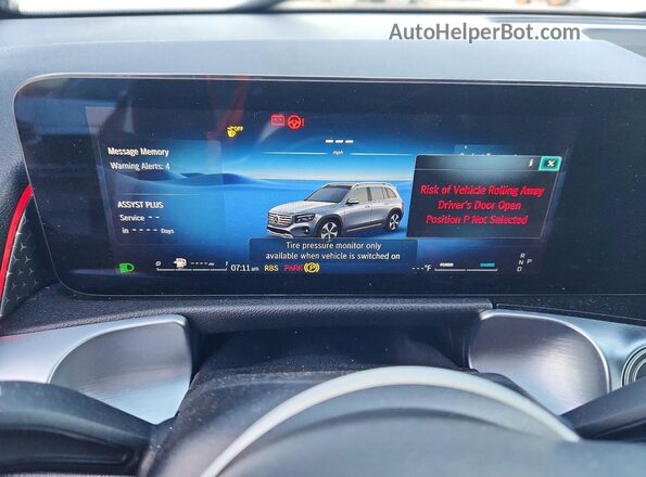 W1N4M4GBXSW383927 2025 MERCEDES-BENZ GLB-CLASS Белый Вид щитка приборов