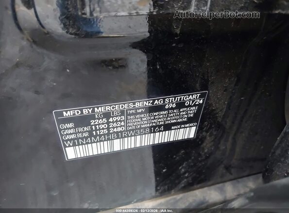 W1N4M4HB1RW358164 2024 MERCEDES-BENZ GLB-CLASS Black Widok komory silnika