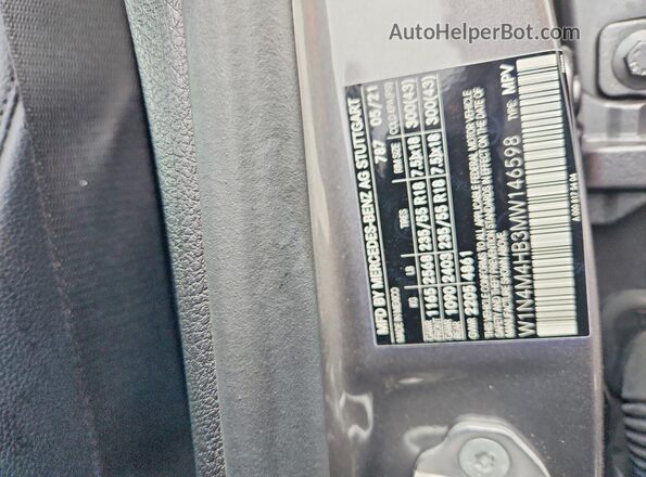 W1N4M4HB3MW146598 2021 MERCEDES-BENZ GLB-CLASS Gray Engine compartment view