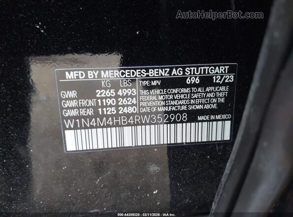 W1N4M4HB4RW352908 2024 MERCEDES-BENZ GLB-CLASS Black Widok komory silnika