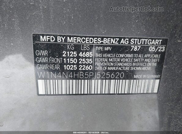 W1N4N4HB5PJ525620 2023 MERCEDES-BENZ GLA 250 Серый 