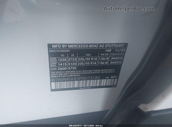 W1N9M0KB3PN073184 2023 MERCEDES-BENZ EQB 300 SUV White 